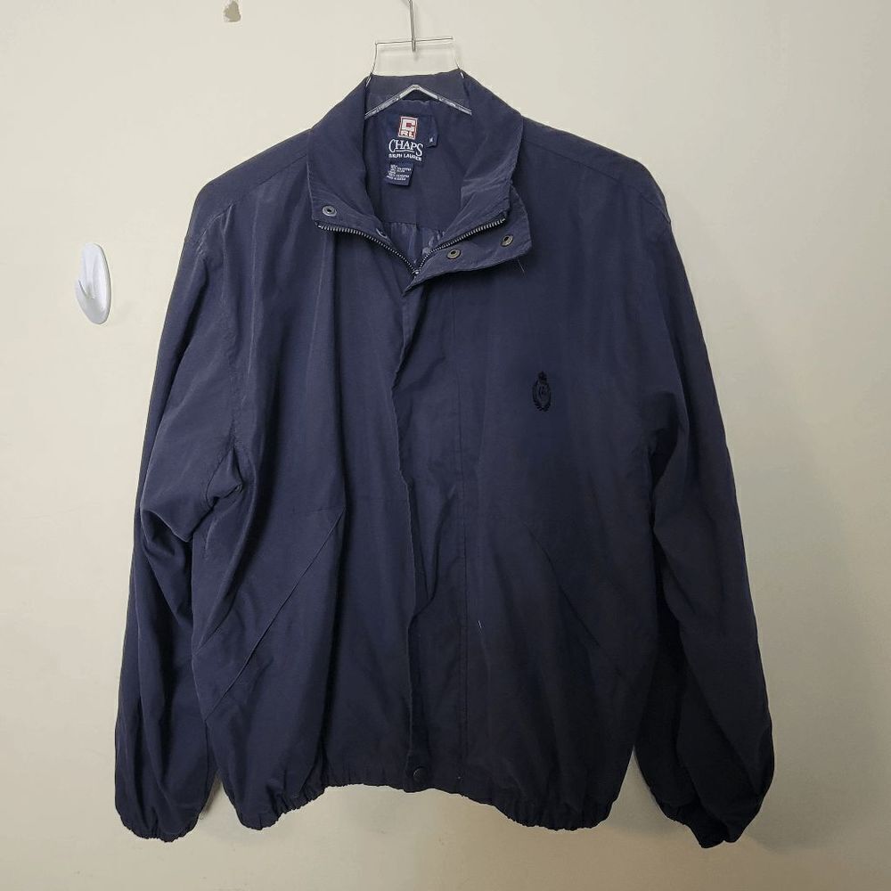 CHAPS by Ralph Lauren Harrignton Lightweight Full Zip Double Pocket Blue Men's J